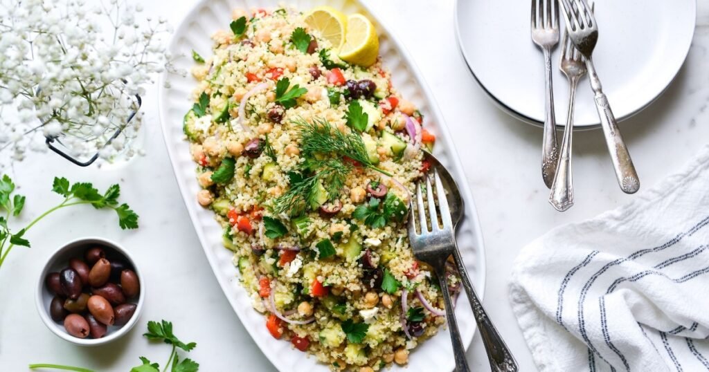 Quick And Easy Quinoa Chickpea Salad Recipe