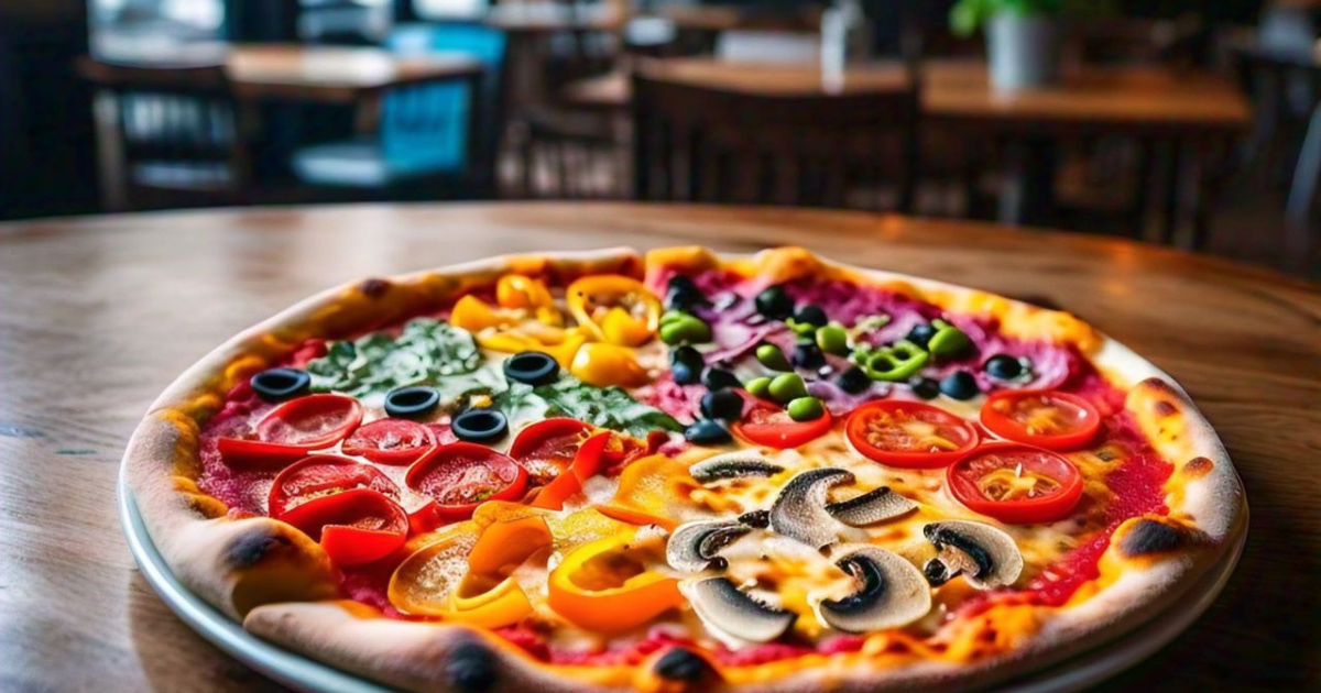 Rainbow pizza recipe : tasty, colourful and healthy