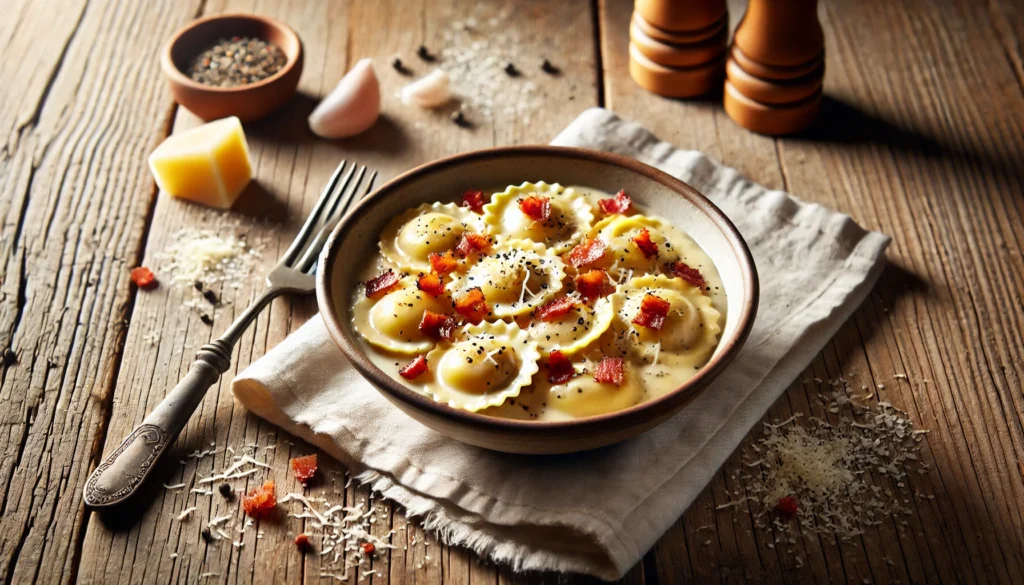 Comforting Ravioli Carbonara Recipe